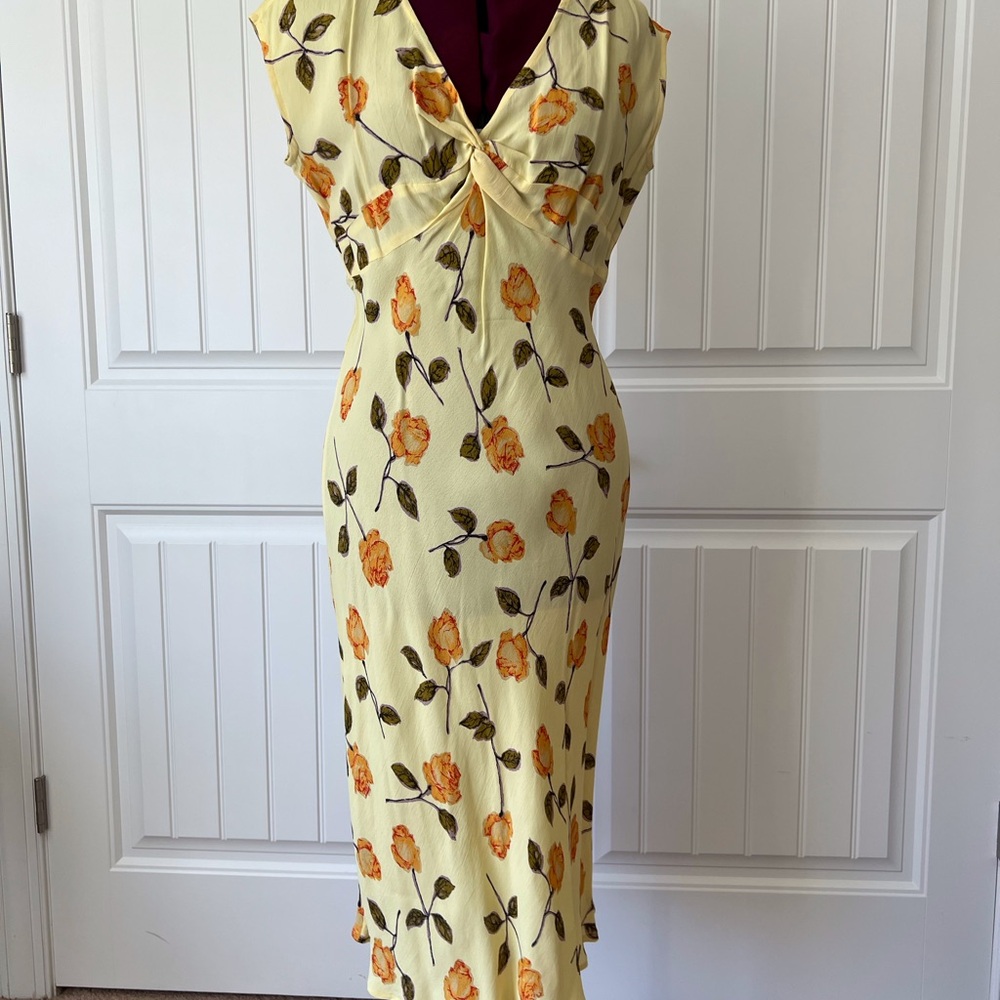 Together Yellow Floral Midi Dress